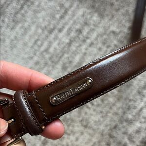 Ralph Lauren Dark Brown Leather Belt , small, like new